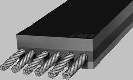 Anti Tear ST1000 Wire Rope Conveyor Belt Flame Retardant Suhu Tinggi