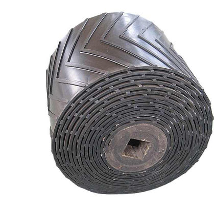 Sabuk pengangkut karet pola Herringbone untuk pengangkutan bahan halus