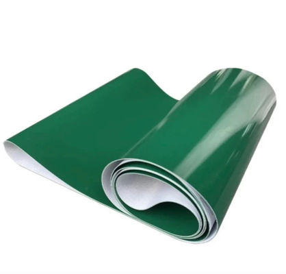 3 Lapisan Pinggang PVC 5000mm Panjang Green Light Conveyor Belt Tahan Cuaca Untuk Industri Makanan