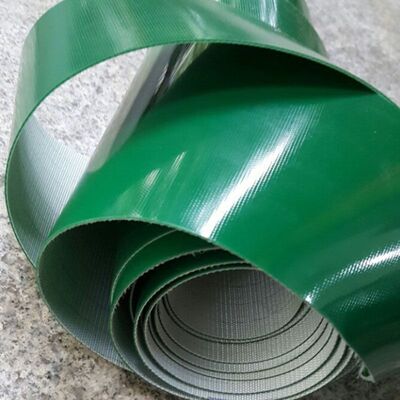 Sabuk Konveyor Tembakau Ringan Tahan Lama PVC Hijau 4 Ply