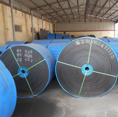 ST630 Sabuk Konveyor Khusus Panjang 8000mm Tahan Suhu Tinggi dengan Penutup Karet EPDM untuk Metalurgi